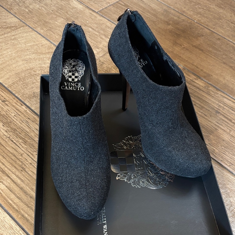 Vince Camuto Charcoal Heeled Boots
